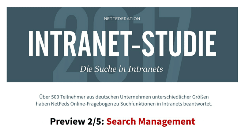 Intranet-Studie: Search Management Beitrag: Intranet-Studie: Search Management