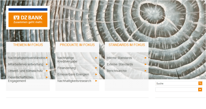 Referenz: Nachhaltigkeit im neuen Gewand: CSR-Portal der DZ BANK bekommt Update