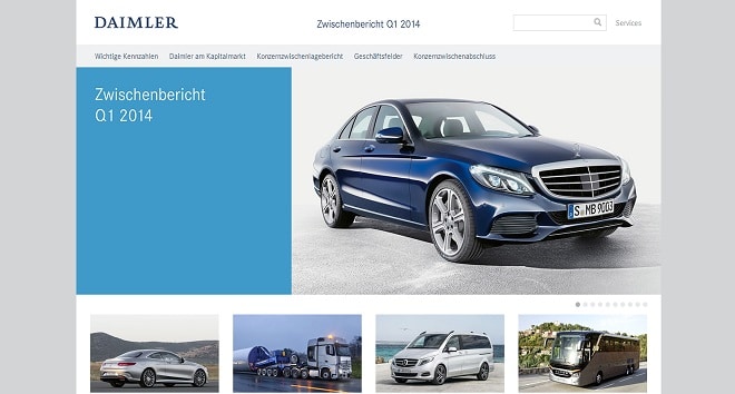 Durch das Finanzjahr: Digitaler Quartalsbericht von Daimler Veranstaltung: Durch das Finanzjahr: Digitaler Quartalsbericht von Daimler
