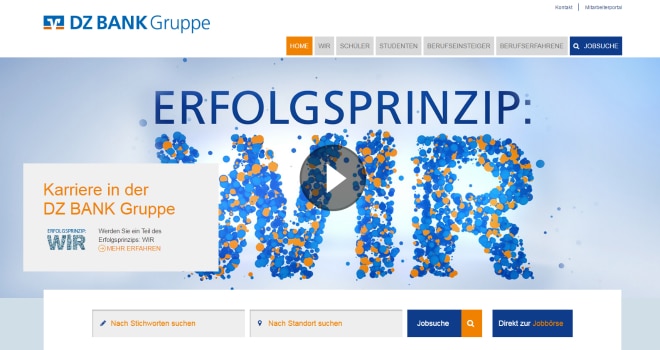 Referenz: Erfolgsprinzip WIR: Karriereportal der DZ BANK