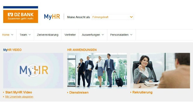 Referenz: Alle HR-Dienstleistungen vereint: Mitarbeiterportal für die DZ BANK