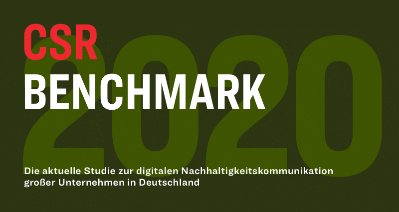 Projekt: CSR Benchmark 2020: Nachhaltigkeit bekommt mehr Raum