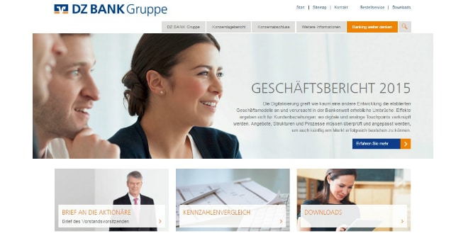 Projekt: Digitaler Geschäftsbericht der DZ BANK - doppelt responsiv