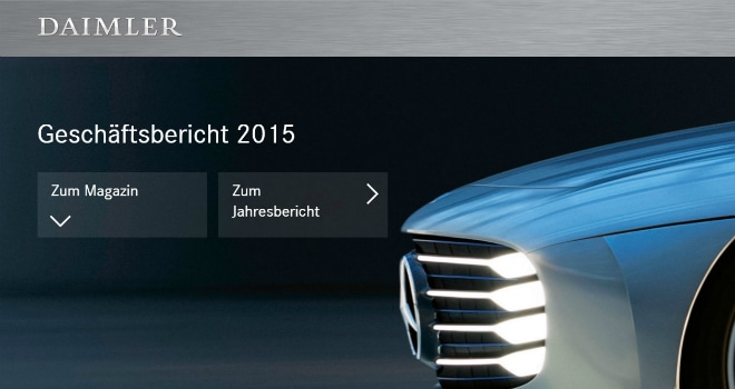 Projekt: Innovativ - Digital - Führend: Der digitale Geschäftsbericht von Daimler