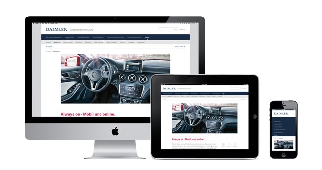 Eine Lösung für alle: Responsiver Online-Geschäftsbericht für Daimler Veranstaltung: Eine Lösung für alle: Responsiver Online-Geschäftsbericht für Daimler