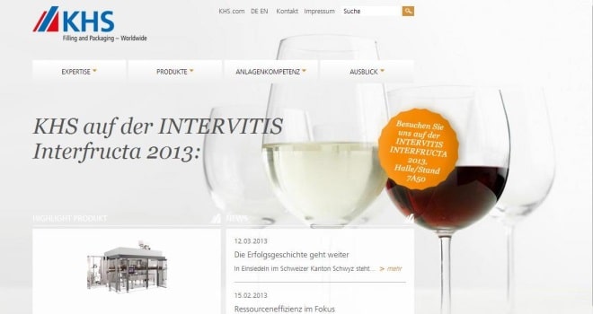 Projekt: In vino veritas: Redaktionelle Unterstützung für KHS-Messeauftritt