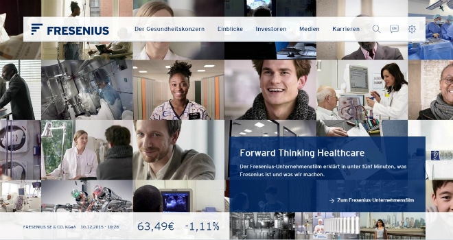 Referenz: Zielgruppen besser ansprechen: Website-Relaunch bei Fresenius