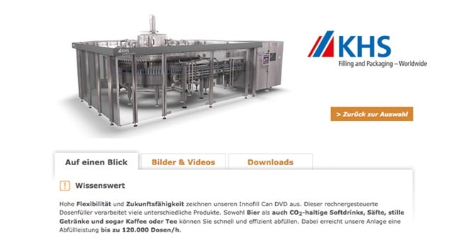 Von Schrumpftunneln und Streckblasmaschinen: Webtexte für KHS Veranstaltung: Von Schrumpftunneln und Streckblasmaschinen: Webtexte für KHS