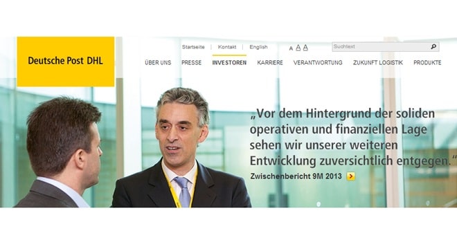 Projekt: Immer up to date: Modernisierung der IR-Website von DPDHL