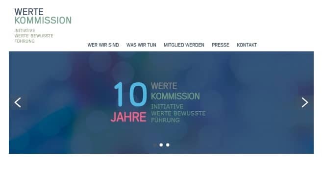 Update für die Website der Wertekommission Veranstaltung: Update für die Website der Wertekommission