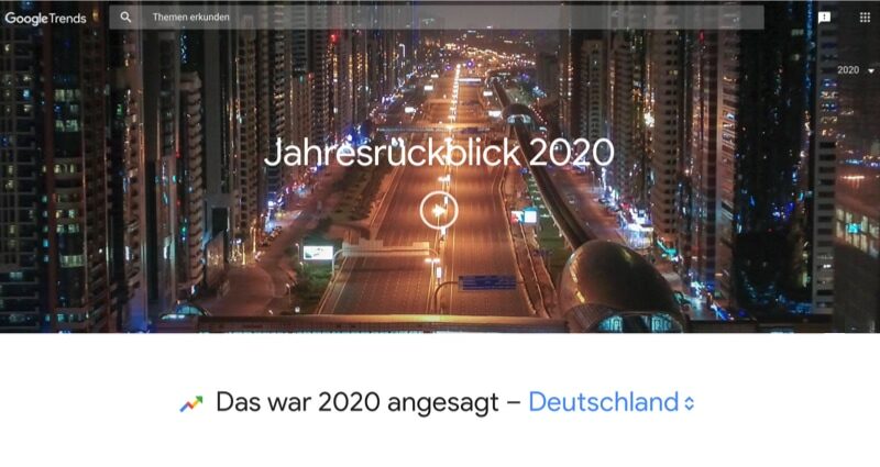 Google Trends 2020: Von der Hummer- zur Finanzkommunikation Blogpost: Google Trends 2020: Von der Hummer- zur Finanzkommunikation
