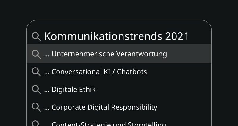 Kommunikationstrends 2021: Nachhaltigkeit als roter Faden Blogpost: Kommunikationstrends 2021: Nachhaltigkeit als roter Faden