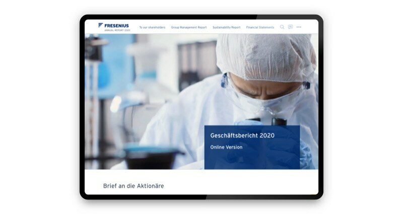 Projekt: Erster Full-HTML-Bericht für Fresenius