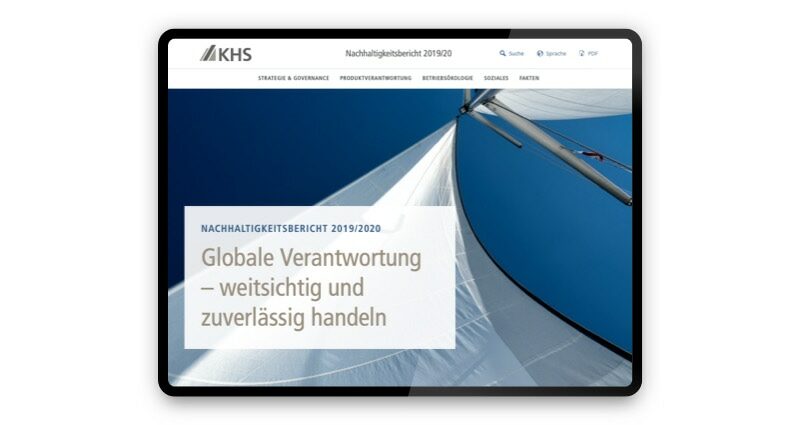 So kommunikativ ist Verantwortung: der KHS Nachhaltigkeitsbericht Projekt: So kommunikativ ist Verantwortung: der KHS Nachhaltigkeitsbericht
