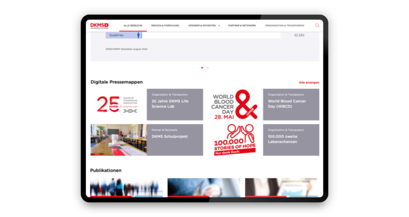 Kommunikation hilft Leben retten: Die digitale Pressemappe von DKMS Projekt: Kommunikation hilft Leben retten: Die digitale Pressemappe von DKMS