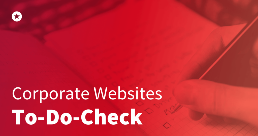 Blogpost: Corporate Websites – To-Do-Check