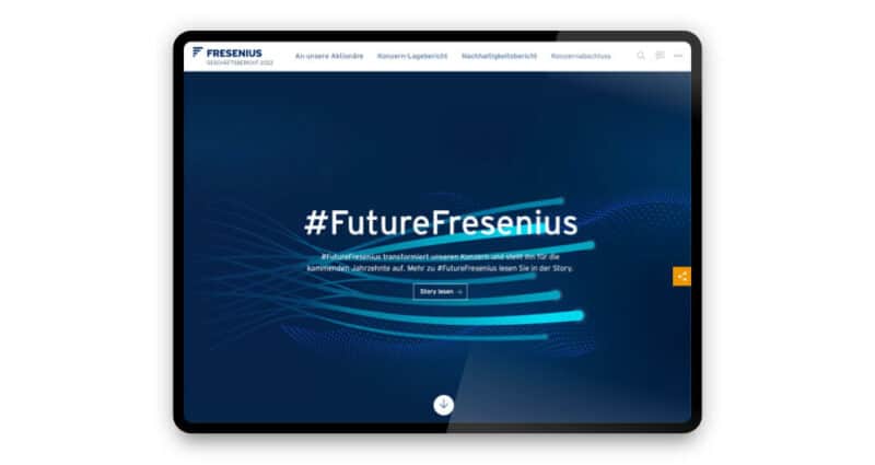 Projekt: #FutureFresenius: Online-Geschäftsbericht im Zeichen des Wandels