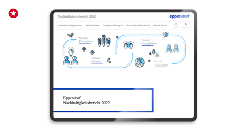 Referenz: Nächstes Level: Eppendorf baut den digitalen Nachhaltigkeitsbericht aus