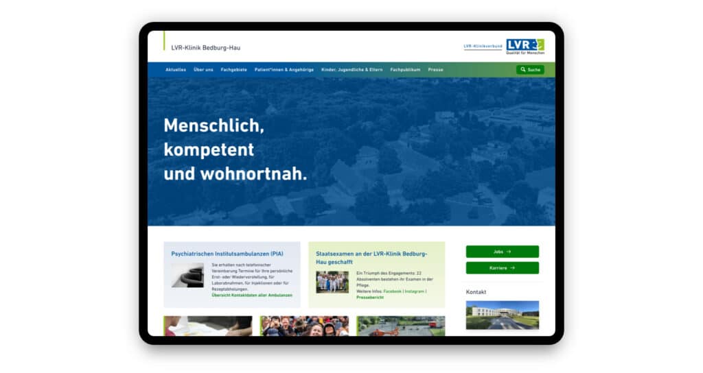 Referenz: Zielgruppe im Blick: Die Websites des LVR-Klinikverbunds werden barrierearm 