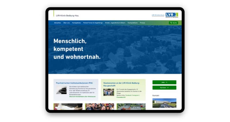 Zielgruppe im Blick: Die Websites des LVR-Klinikverbunds werden barrierearm Projekt: Zielgruppe im Blick: Die Websites des LVR-Klinikverbunds werden barrierearm