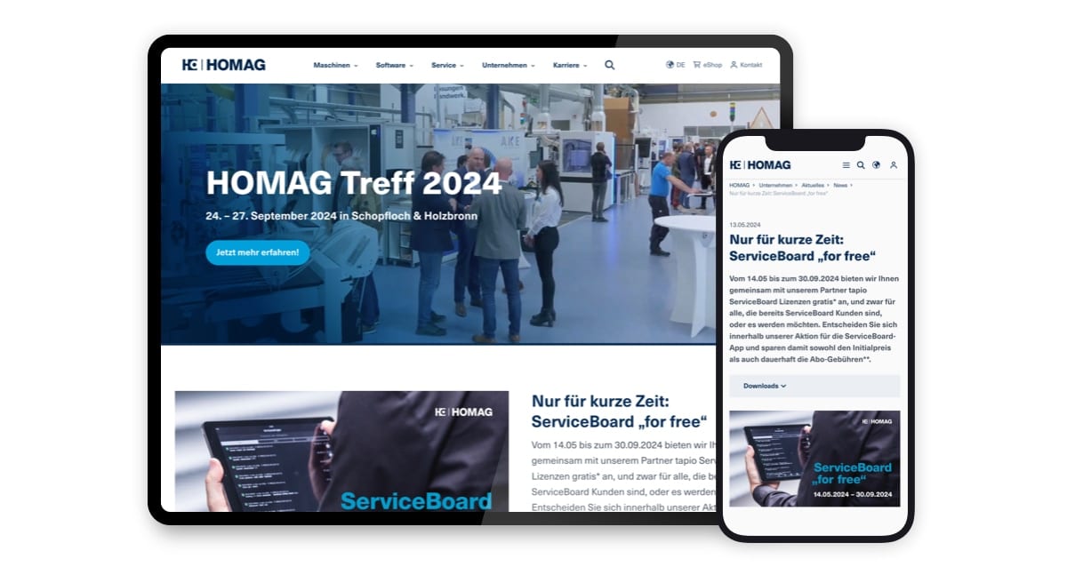 Website-Refresh: Das Herzstück von HOMAG im Spotlight Veranstaltung: Website-Refresh: Das Herzstück von HOMAG im Spotlight
