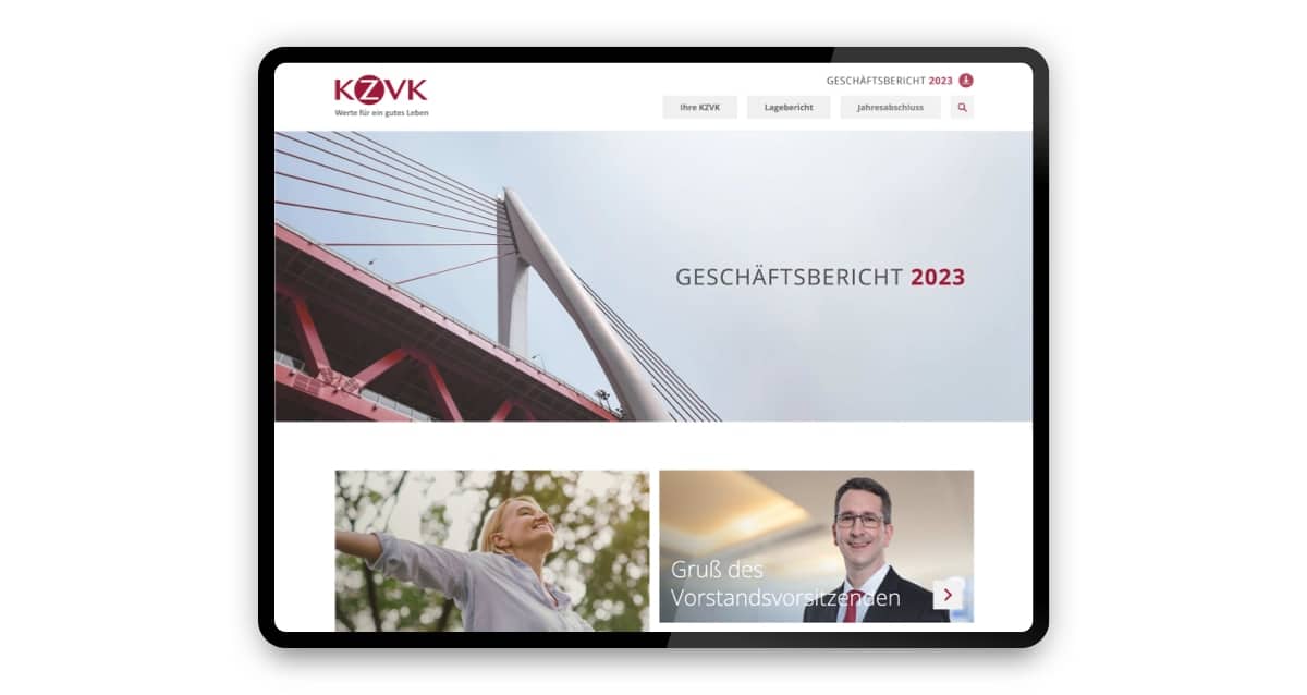 KZVK-Geschäftsbericht: Erfolgreiches Crosspublishing für konsistentes Reporting in allen Formaten Veranstaltung: KZVK-Geschäftsbericht: Erfolgreiches Crosspublishing für konsistentes Reporting in allen Formaten