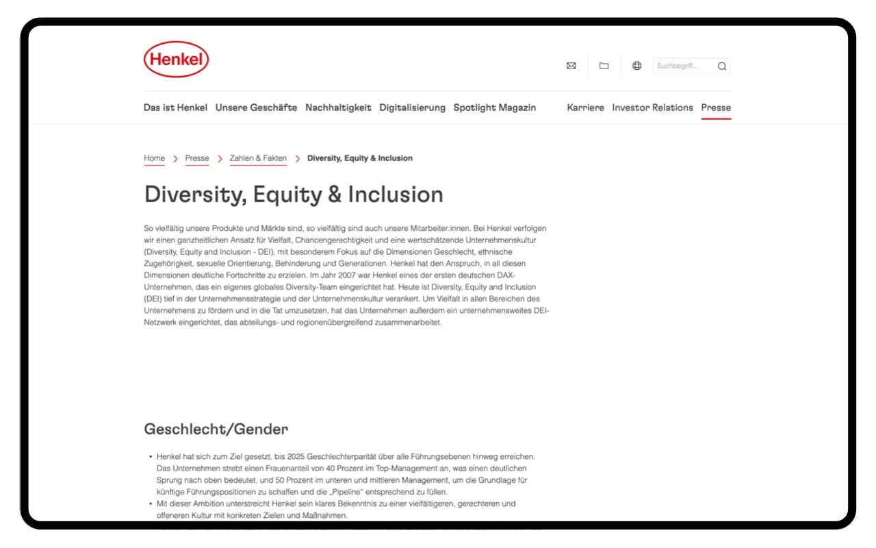 Bei Henkel geht es um Diversity, Equity & Inclusion